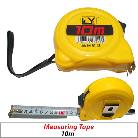 10 Metre Measuring Tape Metric & Imperial with Thumb Lock & Hook