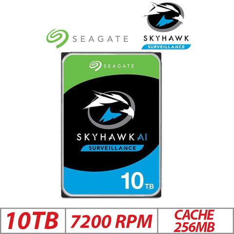 Seagate SkyHawk AI 10TB HDD – Surveillance Hard Drive