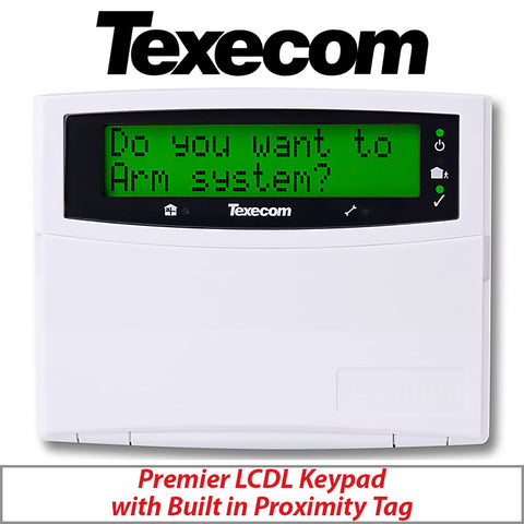 TEXECOM PREMIER DBC-0001 LCD KEYPAD WITH BUILT IN PROXIMITY TAG - GRADE 3