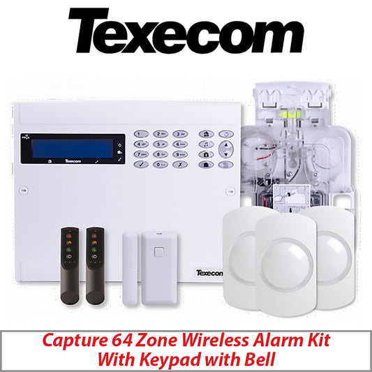 TEXECOM ALARM KIT WIRELESS KIT-1004 64-W LIVE WITH BELL