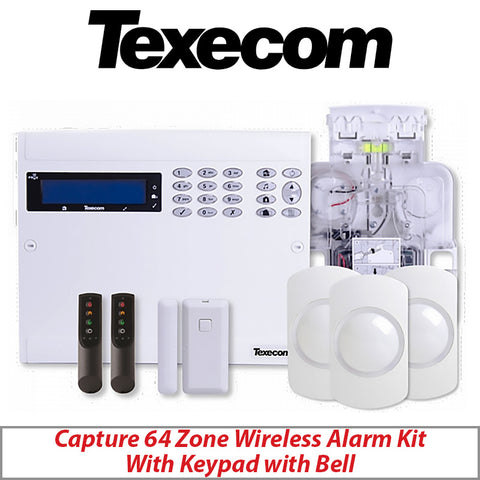 TEXECOM ALARM KIT WIRELESS KIT-1004 64-W LIVE WITH BELL