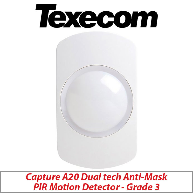TEXECOM CAPTURE AKE-0001 A20 DUAL TECH ANTI-MASK PIR MOTION DETECTOR - GRADE 3