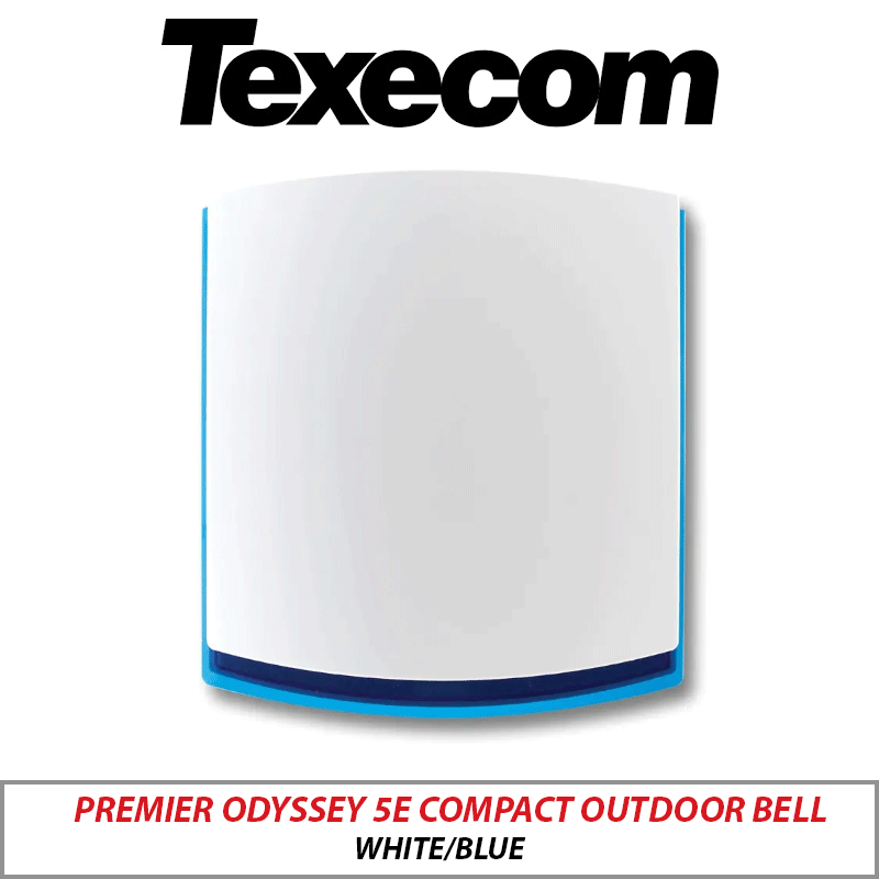 TEXECOM PREMIER ODYSSEY 5E COMPACT EXTERNAL OUTDOOR BELL BOX FCF-0002 WHITE/BLUE FCF-0002