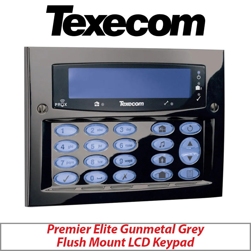 TEXECOM PREMIER ELITE DBD-0125 FLUSH MOUNT KEYPAD GUNMETAL FINISH - GRADE 3