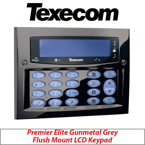 TEXECOM PREMIER ELITE DBD-0125 FLUSH MOUNT KEYPAD GUNMETAL FINISH - GRADE 3