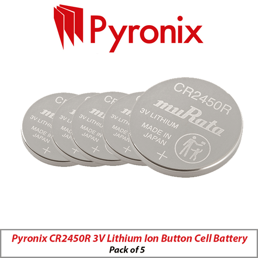 Pyronix 3V Lithium Ion Button Cell Battery Pack of 5 BATT-CR2450R