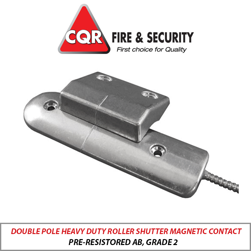 CQR DOUBLE POLE HEAVY DUTY ROLLER SHUTTER MAGNETIC CONTACT, PRE-RESISTORED AB, GRADE 2, ALUMINIUM RS002/ALI/G2/AB