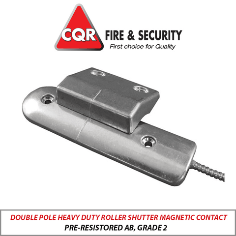 CQR DOUBLE POLE HEAVY DUTY ROLLER SHUTTER MAGNETIC CONTACT, PRE-RESISTORED AB, GRADE 2, ALUMINIUM RS002/ALI/G2/AB