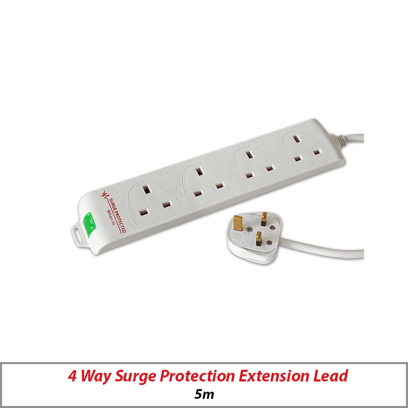 5M 4WAY SURGE PROTECTION EXTENSION LEAD TX402-5