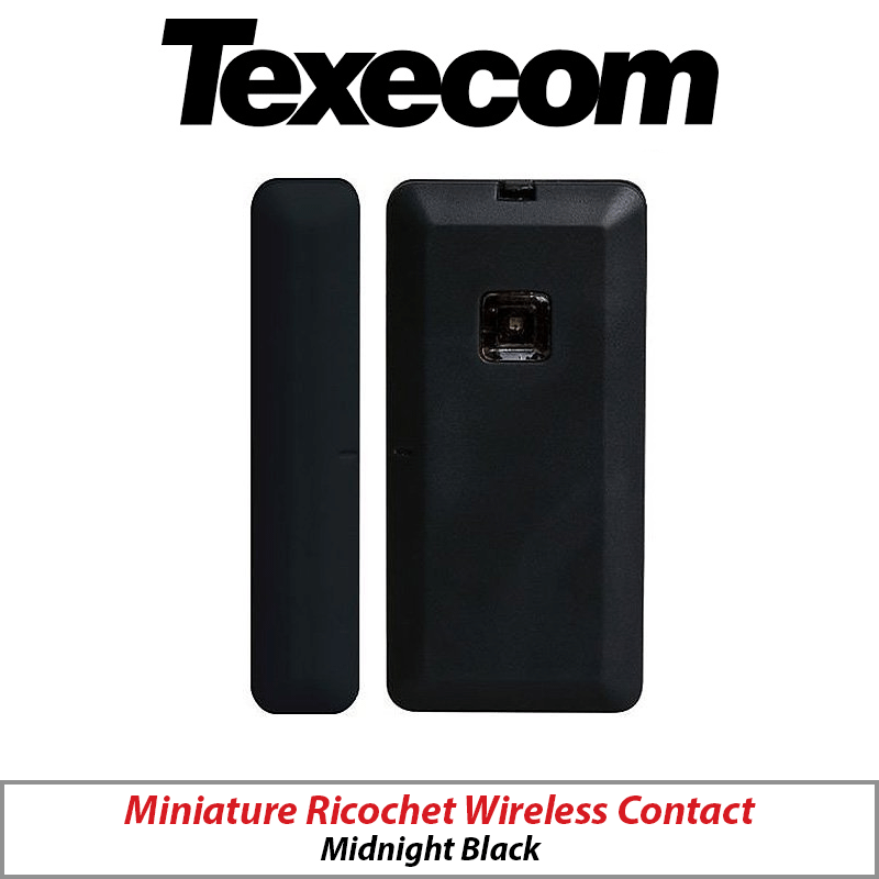 TEXECOM MICRO CONTACT-W PREMIER ELITE SERIES, MINIATURE RICOCHET WIRELESS CONTACT, MIDNIGHT BLACK - GHA-0014