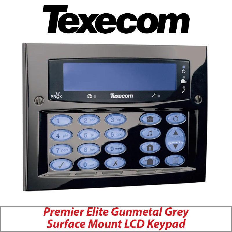 TEXECOM PREMIER ELITE DBD-0131 SURFACE MOUNT KEYPAD GUNMETAL FINISH - GRADE 3
