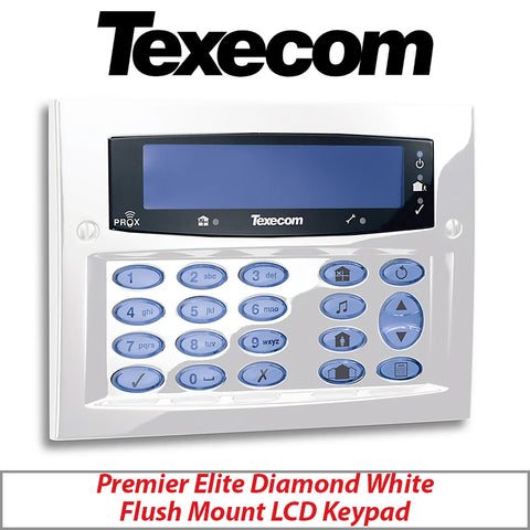 TEXECOM PREMIER ELITE DBD-0170 FLUSH MOUNT KEYPAD DIAMOND WHITE FINISH - GRADE 3