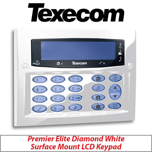 TEXECOM PREMIER ELITE DBD-0171 SURFACE MOUNT KEYPAD DIAMOND WHITE FINISH - GRADE 3
