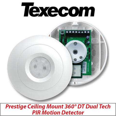 TEXECOM PRESTIGE AFW-0001 360DT CEILING MOUNT 360 DEGREE MOTION DETECTOR DUAL TECHNOLOGY - GRADE 2