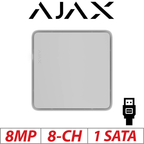 AJAX 4K 8CH IP CCTV RECORDER WITH HDMI OUTPUT WHITE AJAX-151369-WHITE