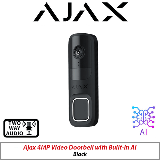 4MP Ajax Video Doorbell with Built-In AI Black AJAX-66391