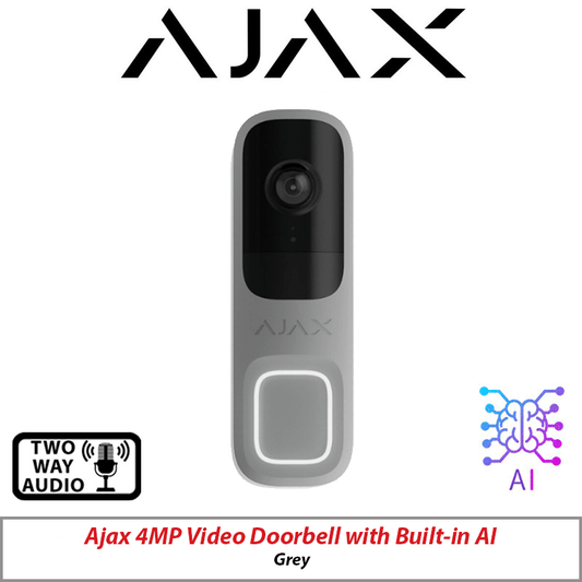 4MP Ajax Video Doorbell Built-In AI Grey AJAX-66393