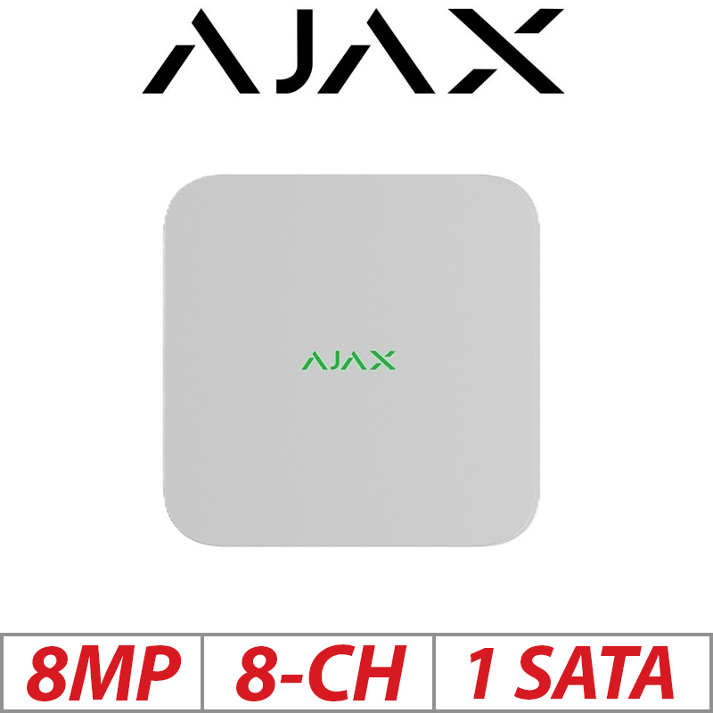 4K 8CH AJAX Baseline NON-POE 1-SATA NVR AJAX-77612-WHITE