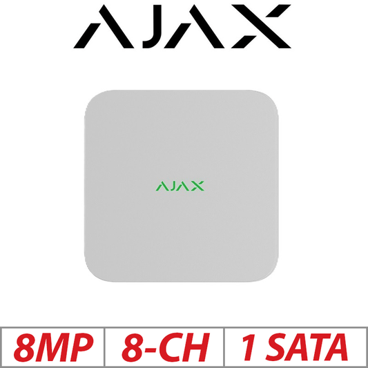 4K 8CH AJAX Baseline NON-POE 1-SATA NVR AJAX-77612-WHITE