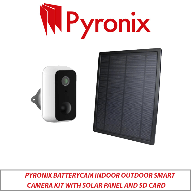 Pyronix BatteryCam Smart Indoor/Outdoor Camera Kit with Solar & SD