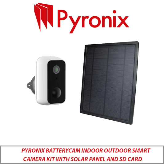 Pyronix BatteryCam Smart Indoor/Outdoor Camera Kit with Solar & SD