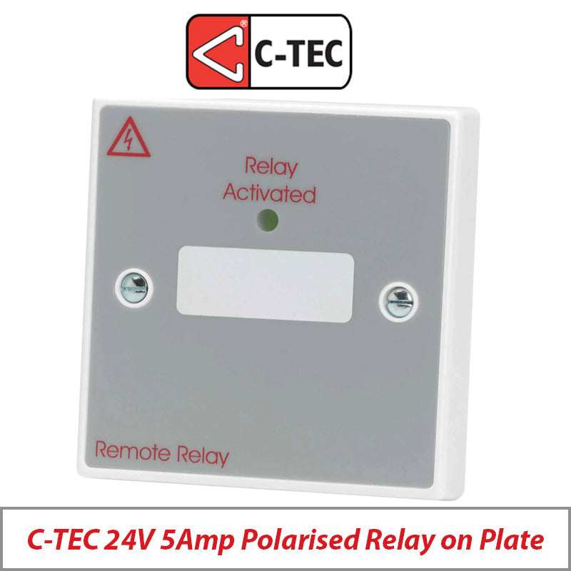 C-TEC 24V 5A Polarised Fire Relay on Plate BF376