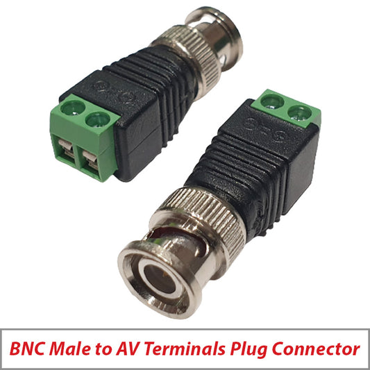 CONNECTOR BNC MALE PLUG TO AV TERMINAL