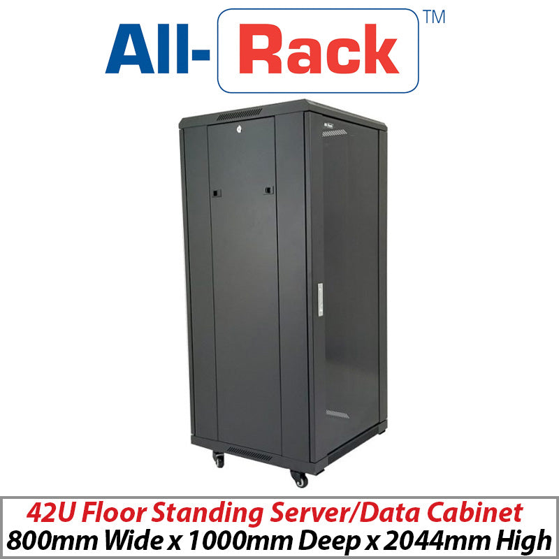 ALL-RACK 42U Floor Standing Server Data Cabinet CAB428X10