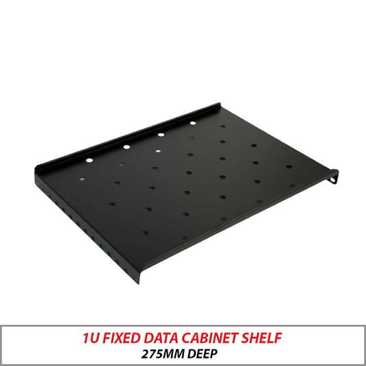 1U Fixed Data Cabinet Shelf 275mm Deep CABINET-FIX-SHELF-275