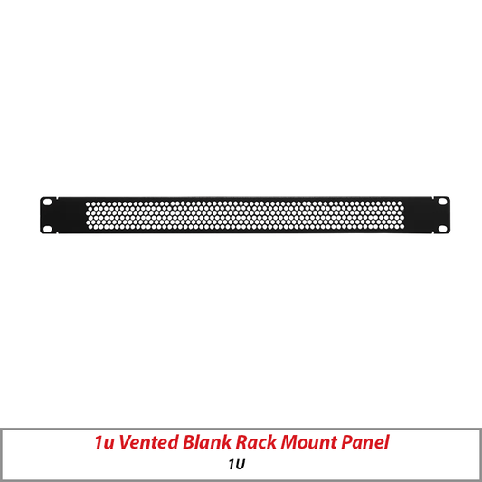 1U Vented Blank Rack Mount Panel for Data Cabinets