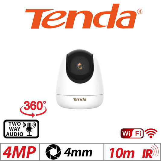 4MP Tenda Smart WiFi 360° Pan Tilt Camera with 2-Way Audio