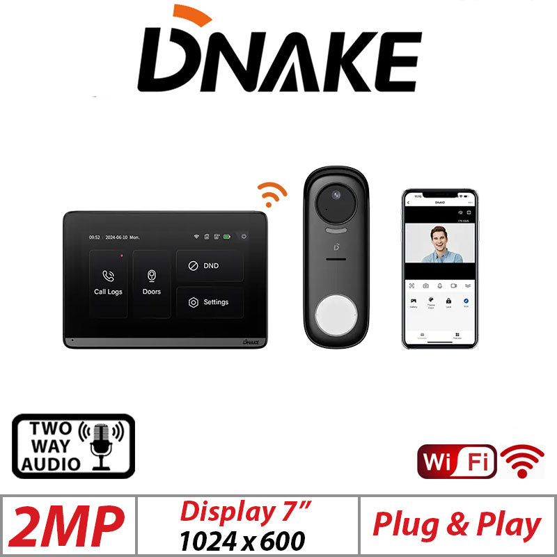 2MP DNAKE WIRELESS DOORBELL BATTERY POWERED KIT DK360W