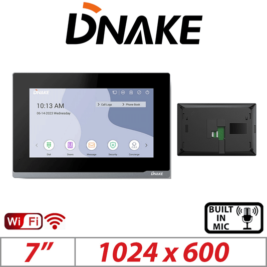 DNAKE 7″ TFT LCD Indoor Monitor Flat Back Plate E217W-B