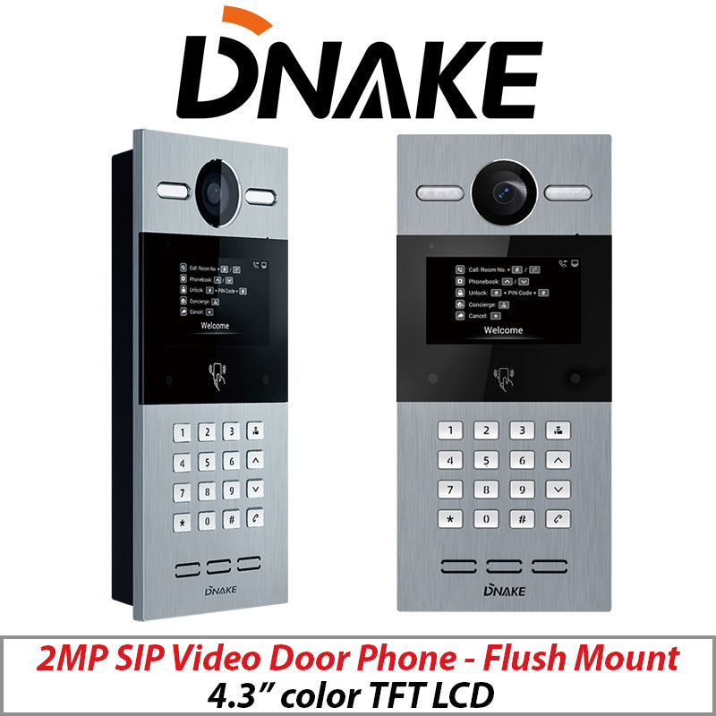 DNAKE 2MP Flush Mount SIP Video Door Phone 4.3in