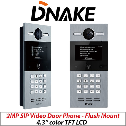 DNAKE 2MP Flush Mount SIP Video Door Phone 4.3in