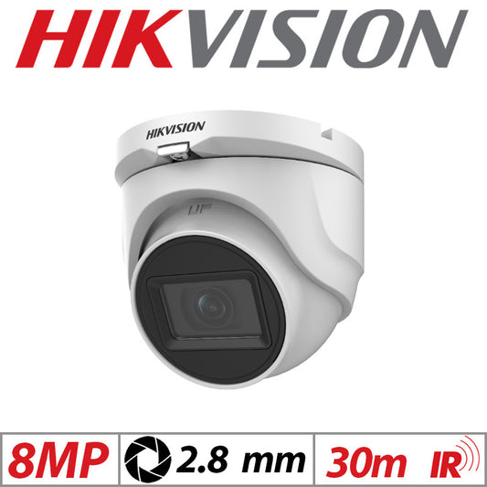Hikvision 8MP 4-in-1 Fixed Turret Camera – 2.8mm White