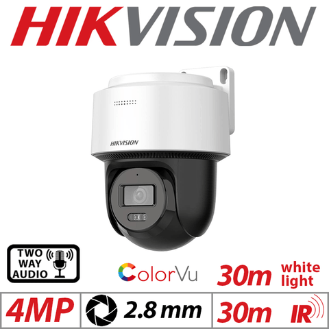 4MP Hikvision Smart Hybrid-Light PT Network Camera 2-Way Audio 2.8mm