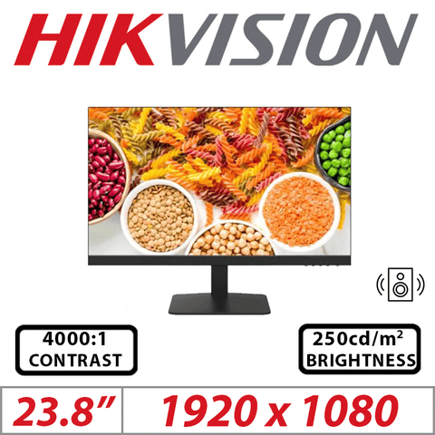 Hikvision 23.8" Full HD Monitor with Built-in Mic – DS-D5024F2-1V2S