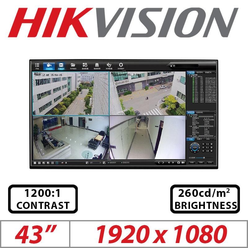 Hikvision 43" LED Monitor – Model DS-D5043FC