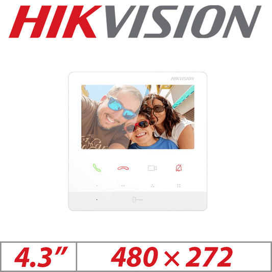 4.3″ Hikvision Non-Touch Indoor Video Intercom Station White DS-KH6100-E1