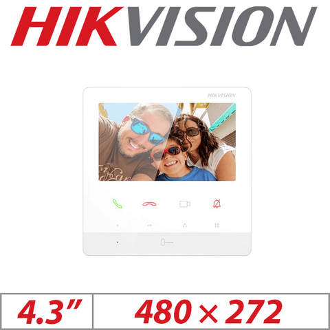4.3″ Hikvision Non-Touch Indoor Video Intercom Station White DS-KH6100-E1