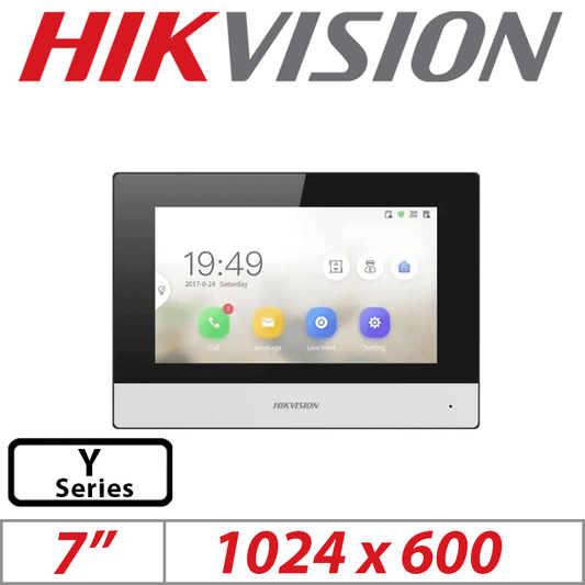 HIKVISION 7" TOUCH SCREEN WHITE INDOOR INTERCOM DS-KH6320Y-WTE2