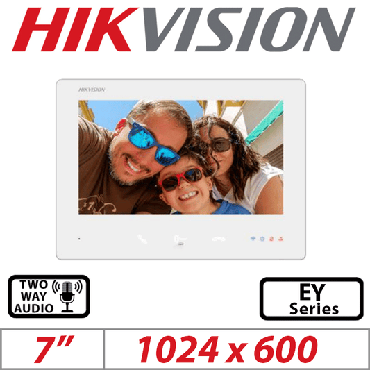 HIKVISION 7" TOUCH SCREEN WHITE 2-WIRE INTERCOM DS-KH7300EY-WTE2