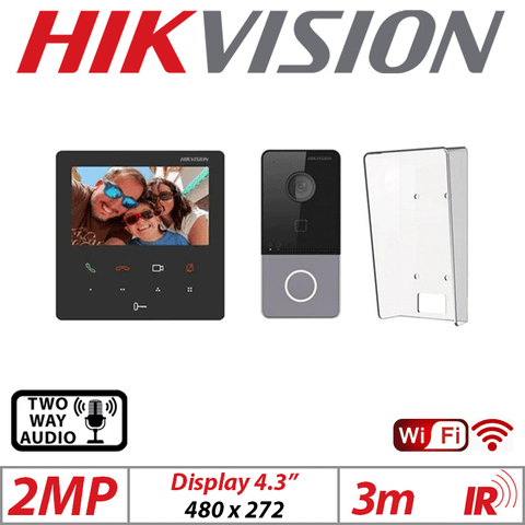 2MP Hikvision Video Doorbell Villa Station Bundle DS-KIS606-P