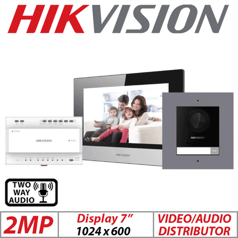 2MP Hikvision 2-Wire Surface Mount Video Intercom Kit DS-KIS702Y