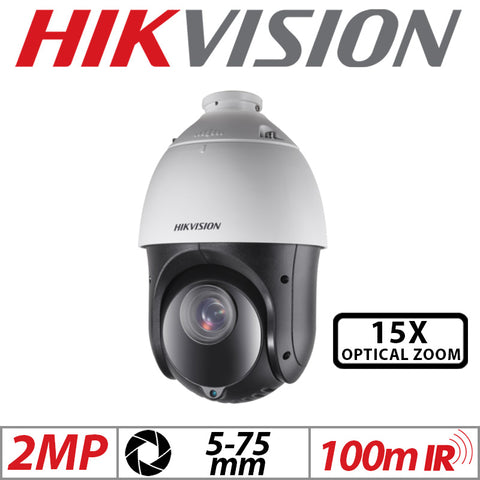 2MP Hikvision Turbo 4" PTZ Camera 5-75mm Varifocal White
