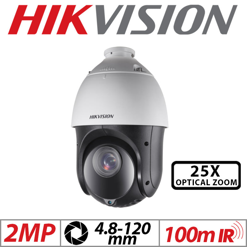 2MP Hikvision Turbo 4" PTZ Camera 4.8-120mm Varifocal White