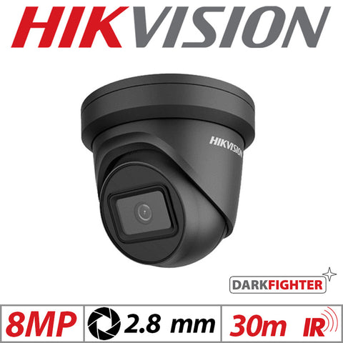 Hikvision 8MP DarkFighter Fixed Turret Camera 2.8mm Black G2