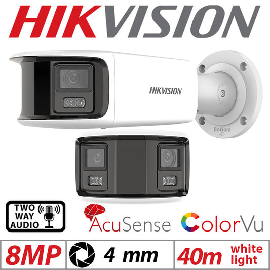 8MP Hikvision ColorVu AcuSense Panoramic Bullet IP Camera