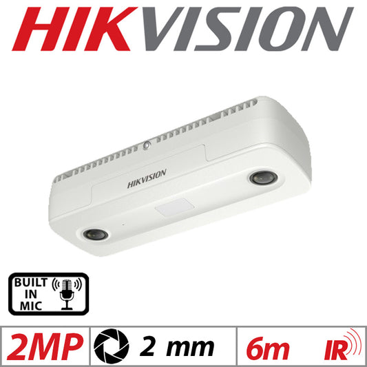 Hikvision 2MP Dual-Lens People Counting IP Camera Mic 2mm